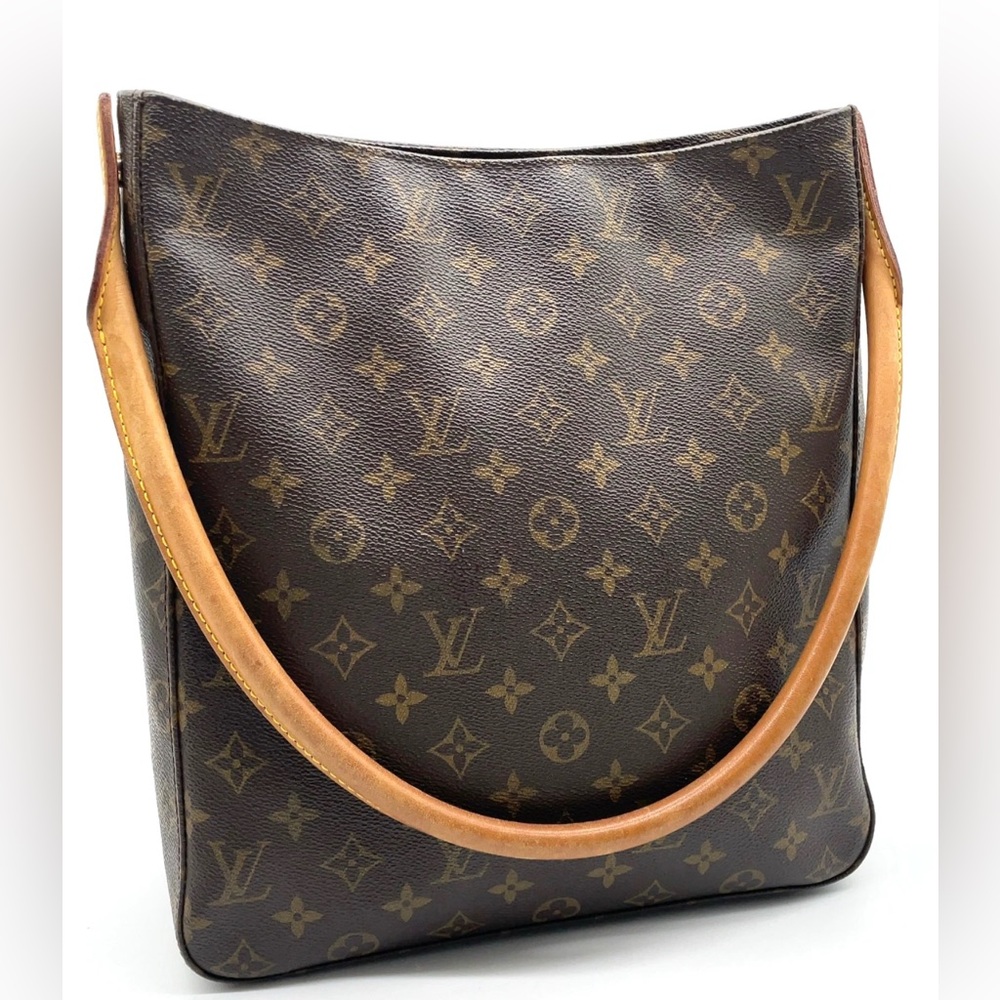 Louis Vuitton Looping Shoulder Bag GM Brown- authentic EUC